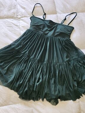 Pirouette Babydoll Dress - Pine